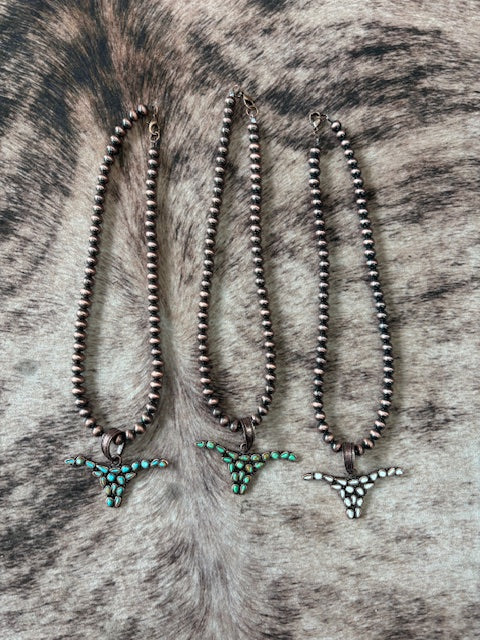 Cow head Stone Navajo Necklaces