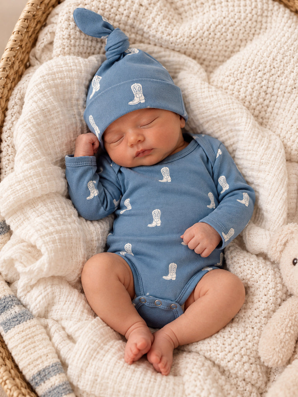 Cowboy Boots Organic Cotton Long Sleeve Bodysuit