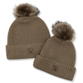 Cowkid Beige Pom Adult Beanie