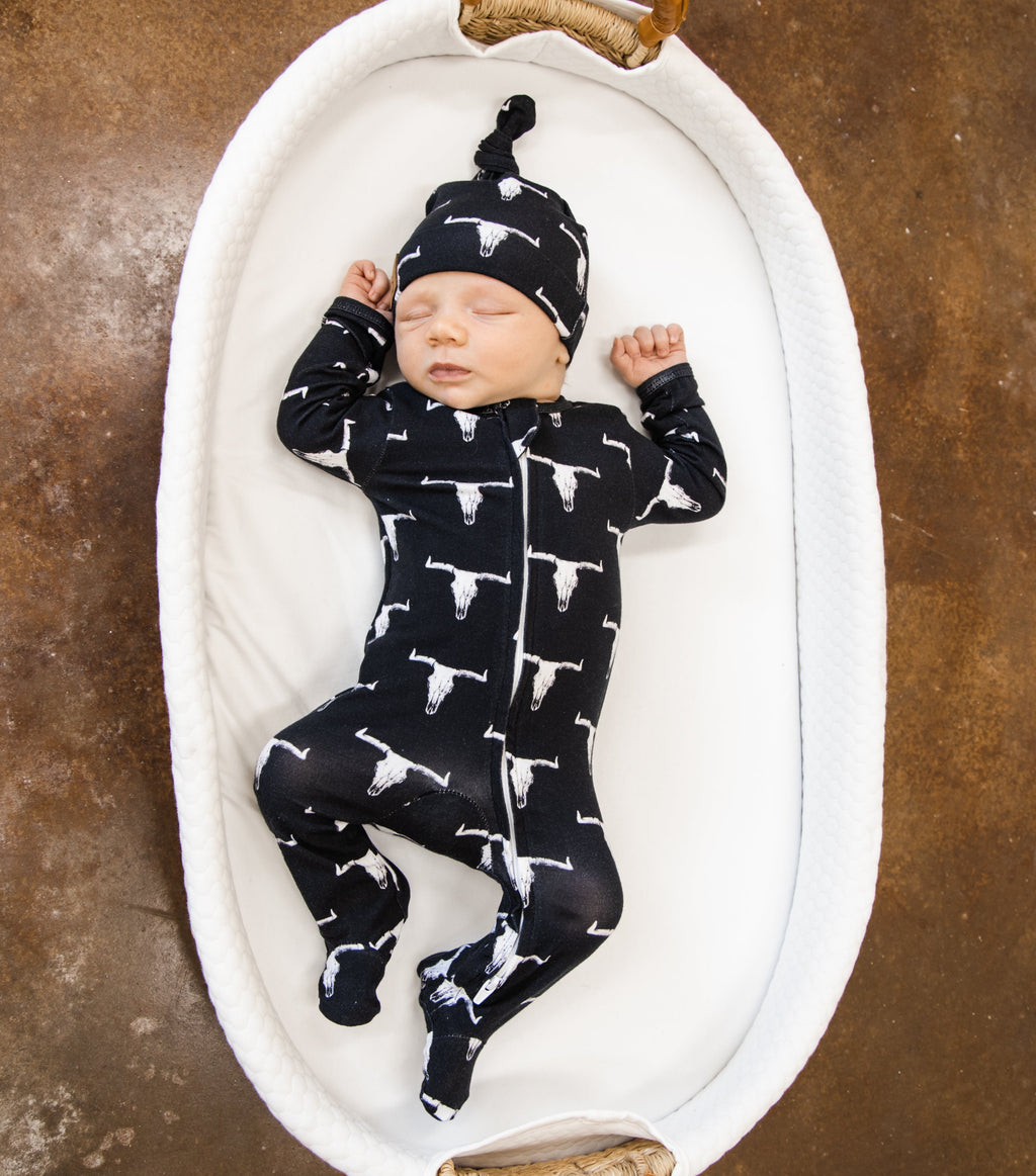Cowkid Cow Skull Footed Jammies, supplier view 2