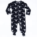 Cowkid Cow Skull Footed Jammies