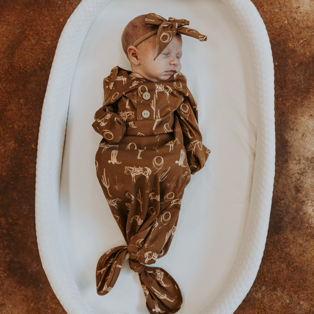 Cowkid Desert Dreams Baby Sleep Gown & Hat, supplier view 2