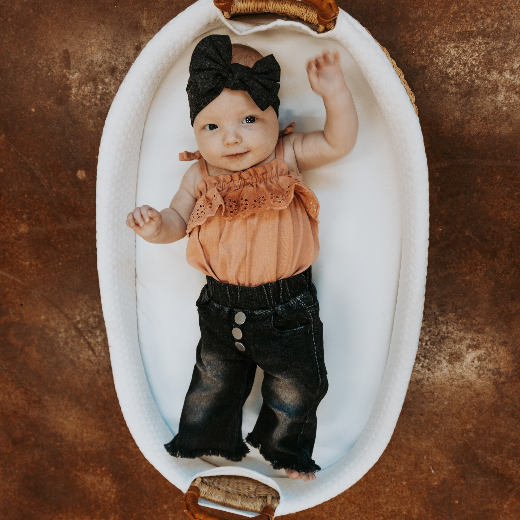 Cowkid Faded Black Denim Bells, supplier view 2