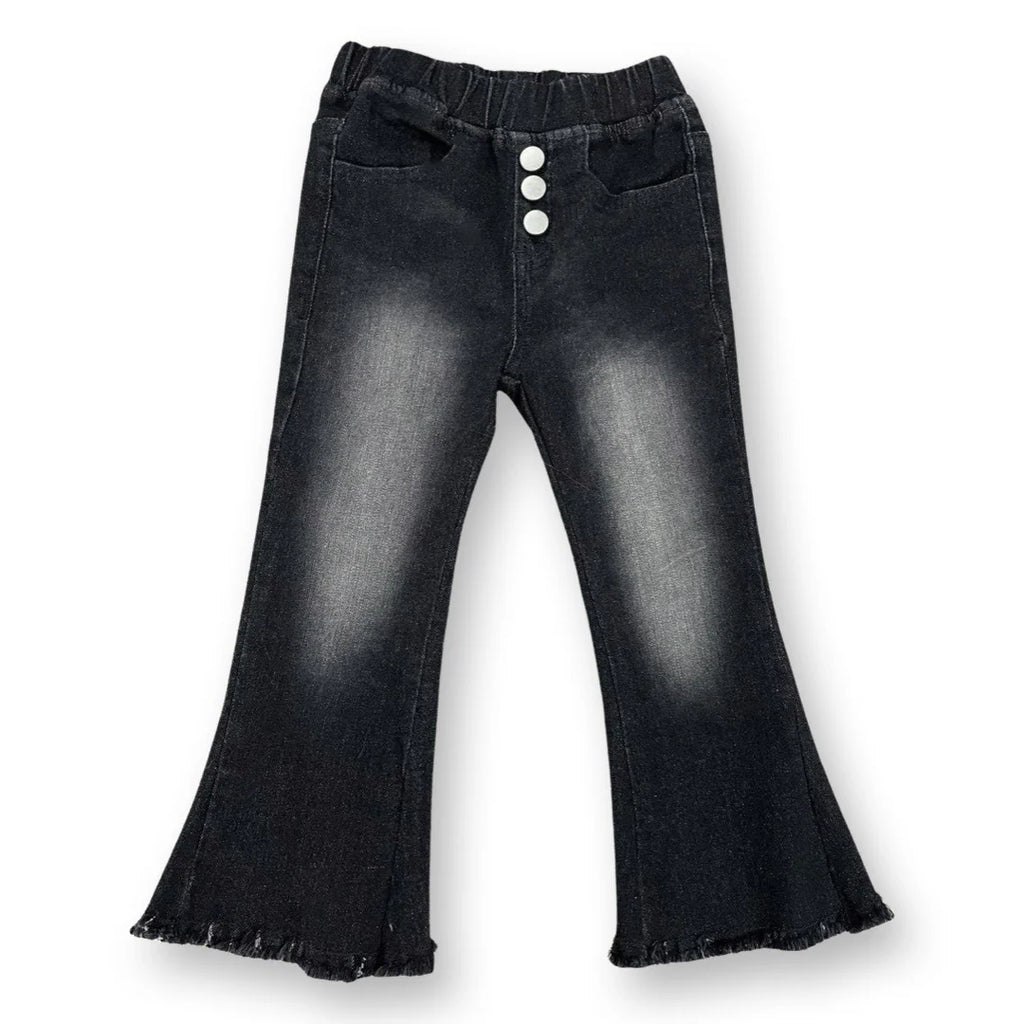 Cowkid Faded Black Denim Bells