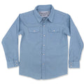 Cowkid Light Denim Long Sleeve Pearl Snap