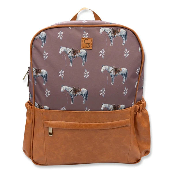 Cowkid Mauve Ranch Horse Backpack