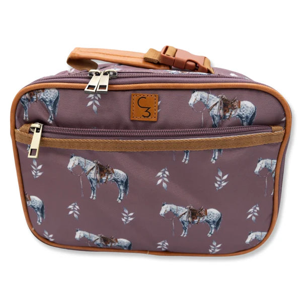 Cowkid Mauve Ranch Horse Lunch Box