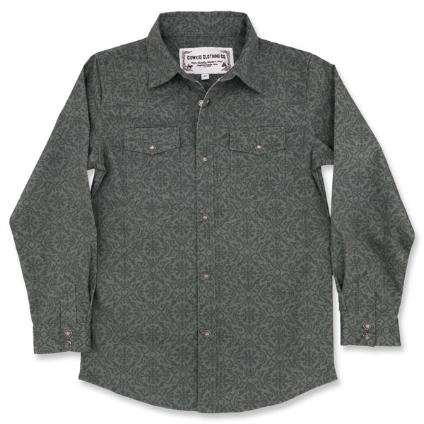 Cowkid Mistletoe Long Sleeve Pearl Snap