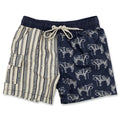 Cowkid Ranch Horse Pinstripe Men's Swim Trunks