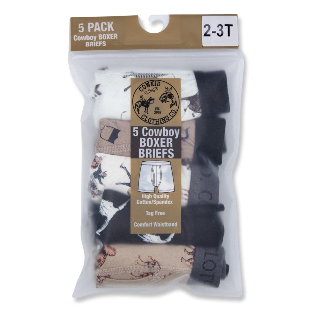 Cowkid Rodeo Cowboy Boxer Briefs (5 Pack), supplier view 3