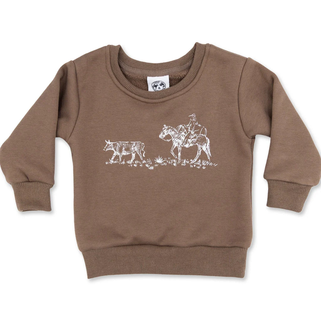 Cowkid Sorting Steers Crewneck Sweatshirt