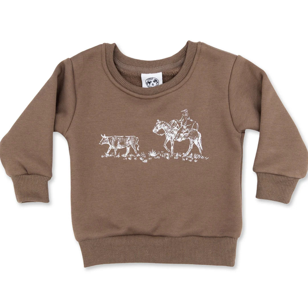 Cowkid Sorting Steers Crewneck Sweatshirt