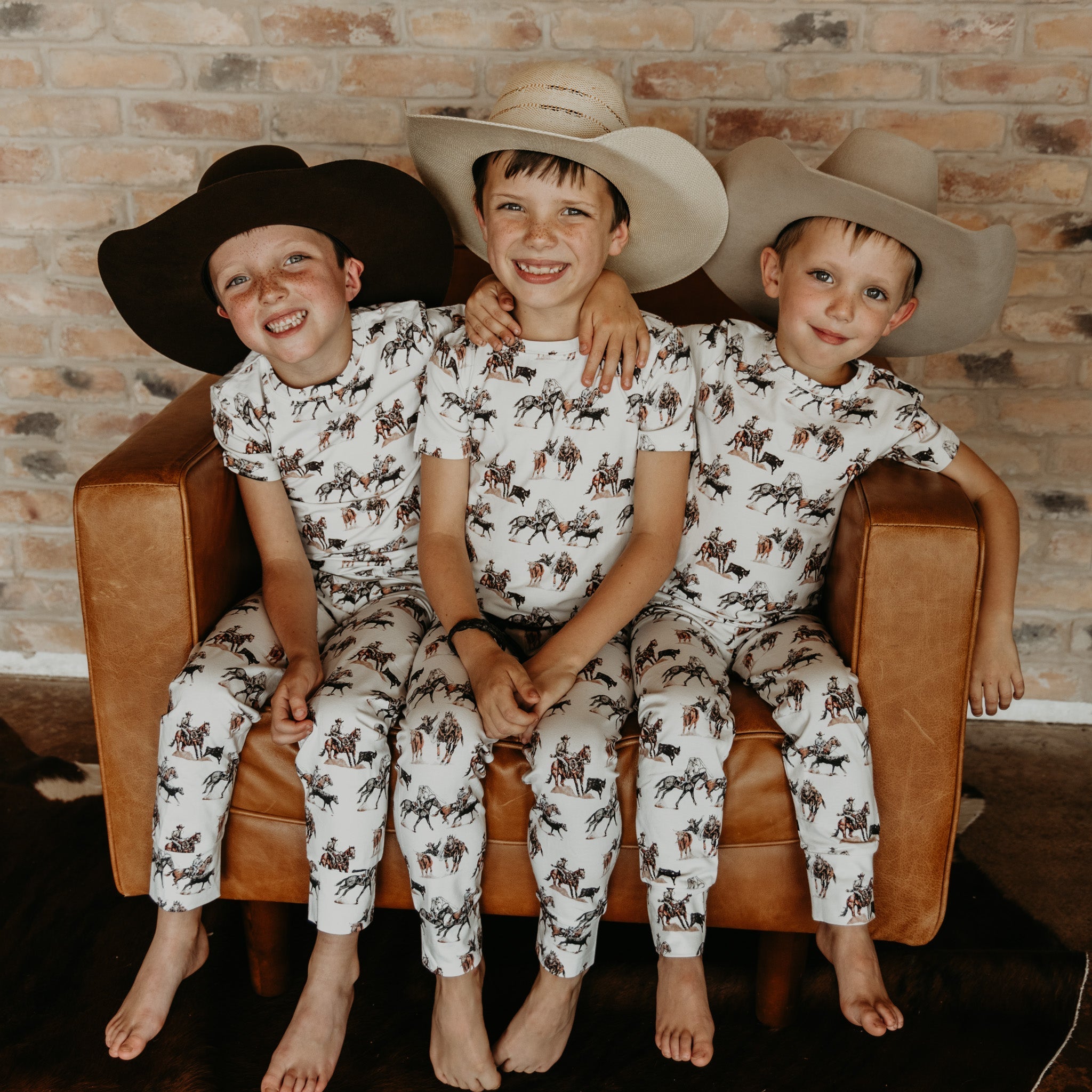 Cowkid Stop the Clock Short-Sleeve Pajama Set, supplier view 2