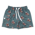 Cowkid Teal Bronc Swim Trunks