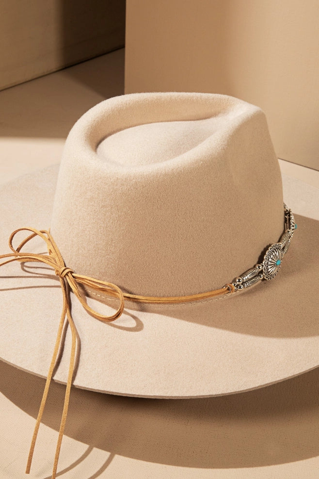 Stamped Western Concho Hat Band – Brown