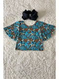Leopard & Floral Turquoise