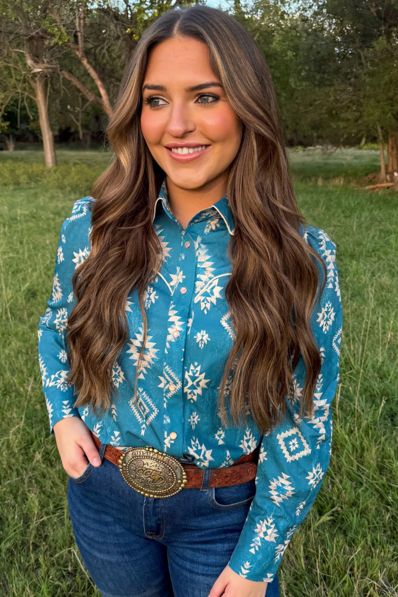 Sterling Kreek Desert Sky Button Up side view