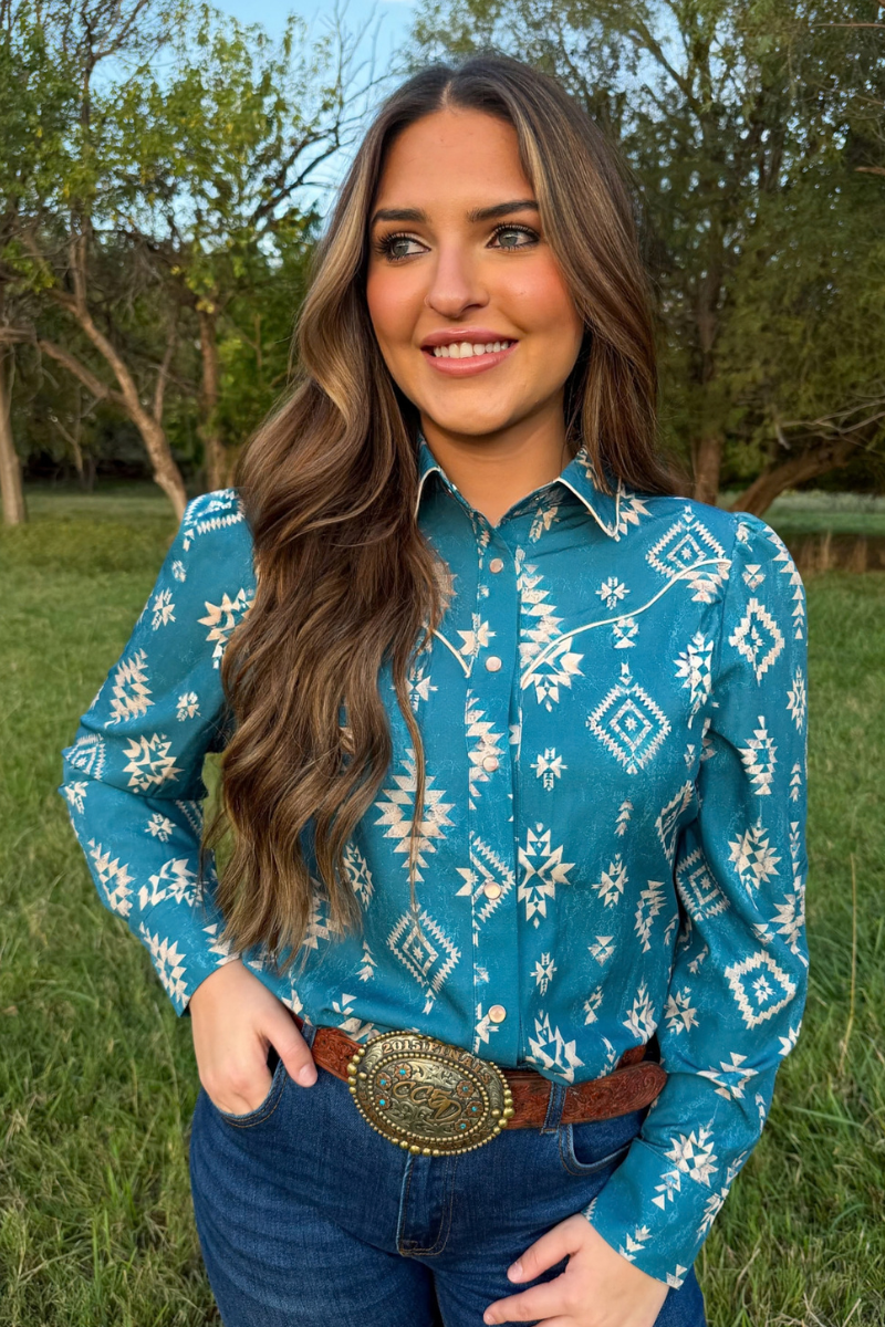 Sterling Kreek Desert Sky Button Up detail view