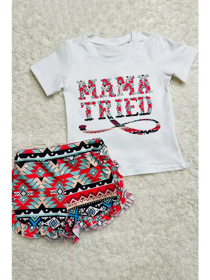 "Mama Tried" Aztec Top & Short 2pc Sets