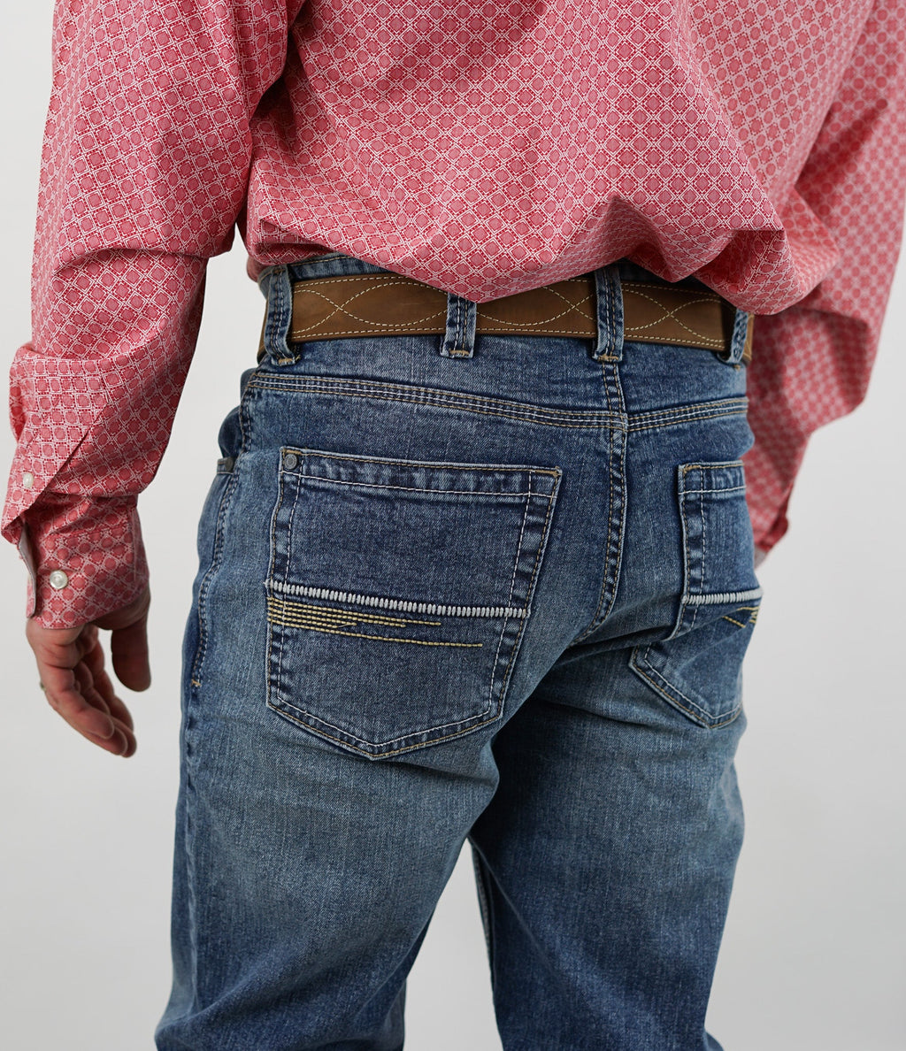 Drover Bunkhouse D142 Mid-Wash Relaxed Bootcut Jeans, product view 2
