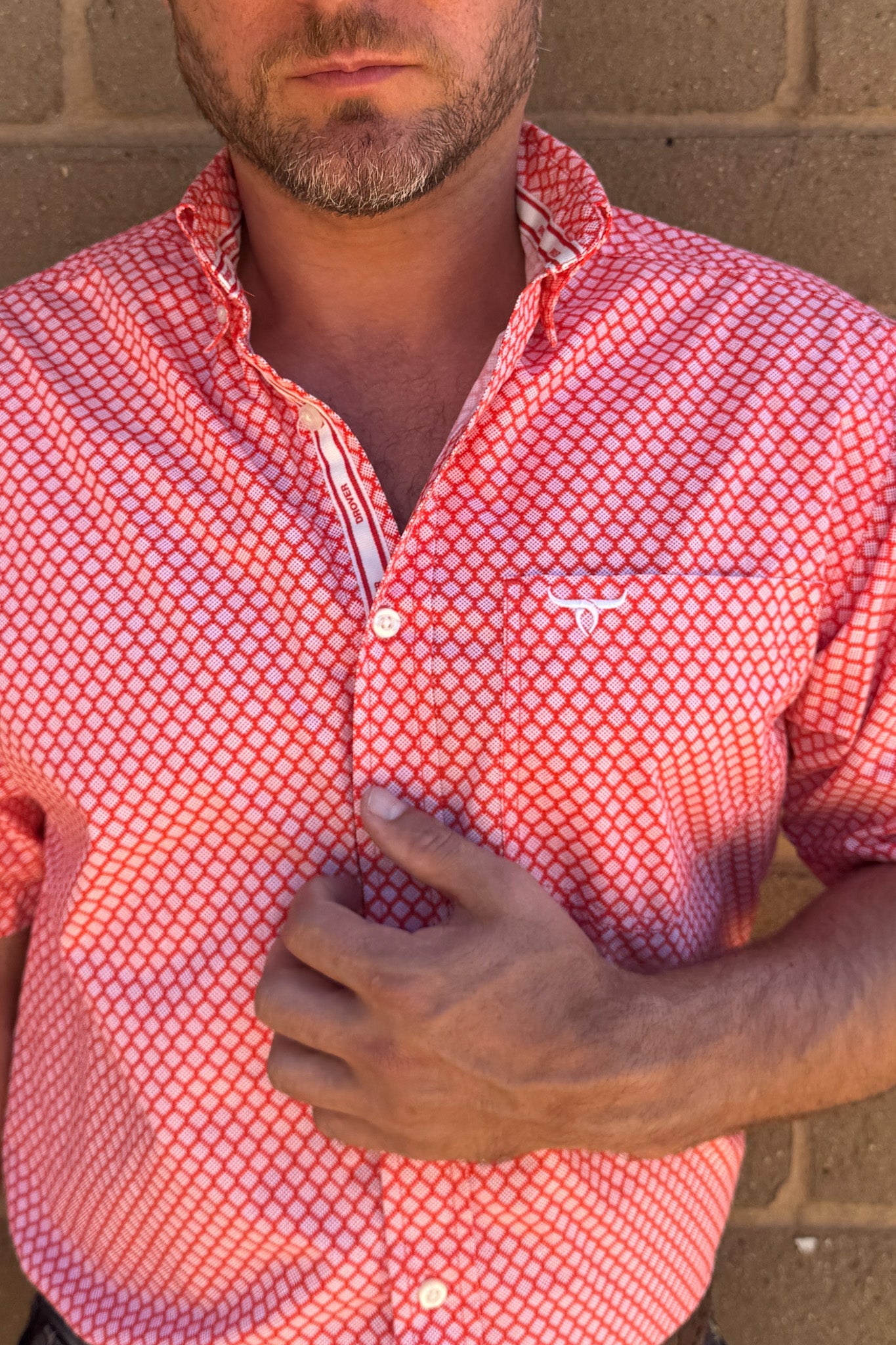 Drover Foreman Short-Sleeve Cotton Western Shirt, product view 3