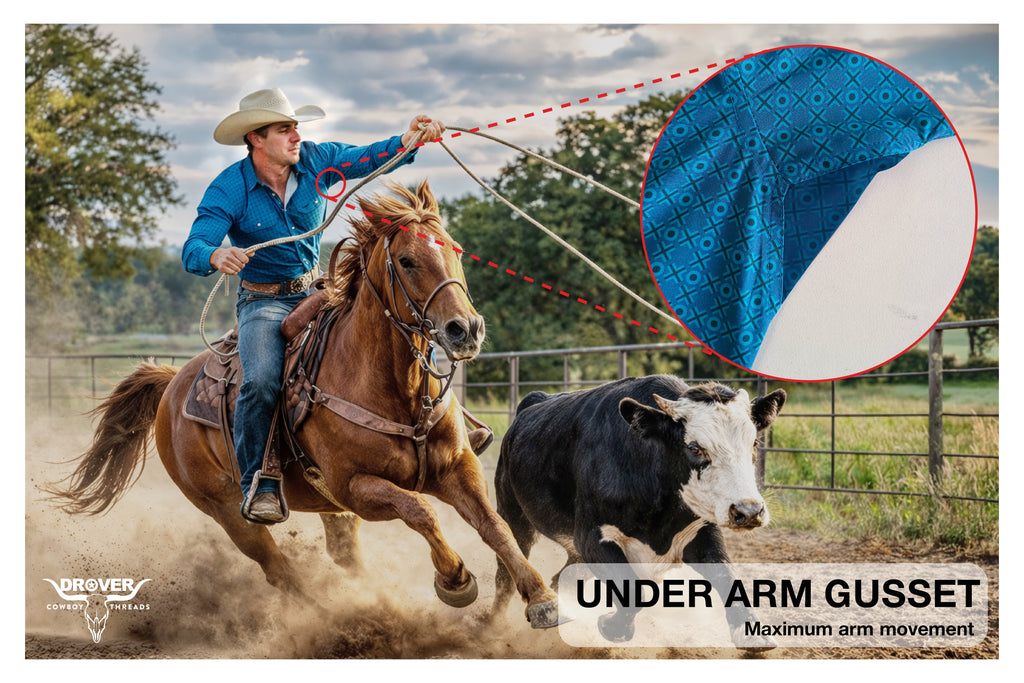 Drover Sidewinder Oatmeal Long-Sleeve Western Shirt, product view 3