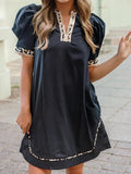 Black Leopard Mini Dress