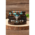 6 Piece Western Leather Bracelet