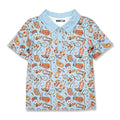 Boys Western Light Blue Howdy Boots Polo TShirt