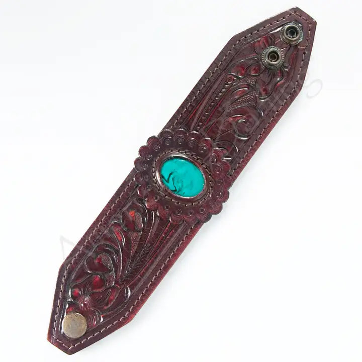 Hand Tooled Leather Cuff Bracelet