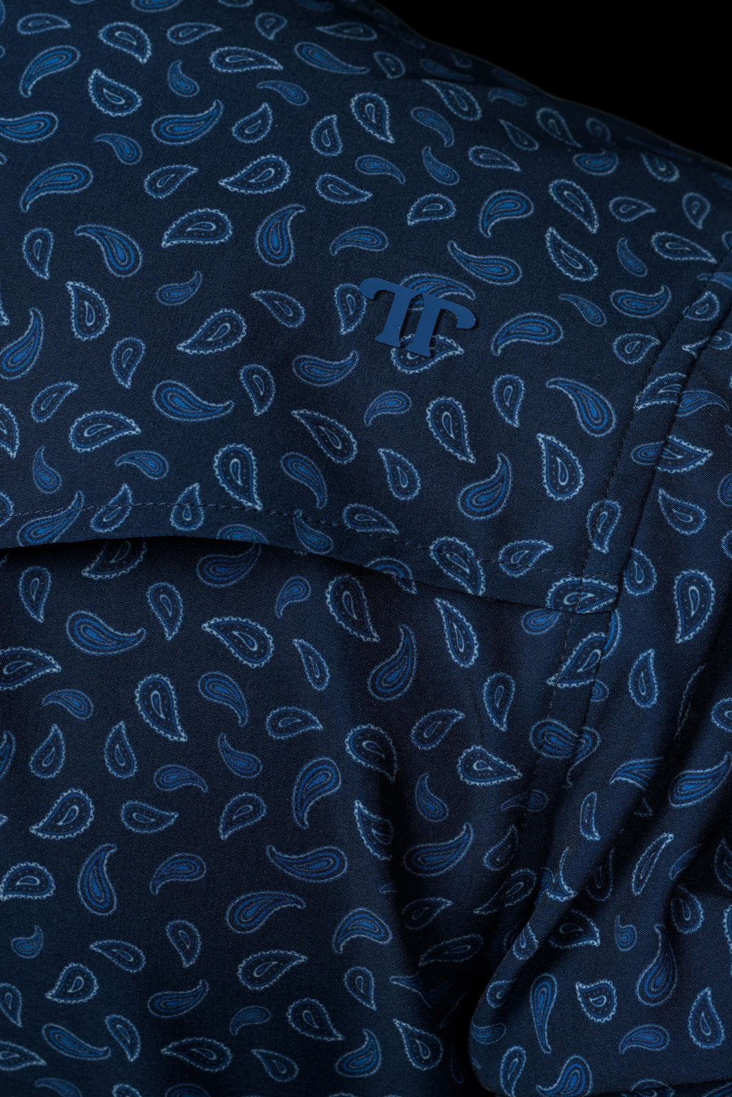 Ferrell men's Griffin navy Western shirt lifestyle view