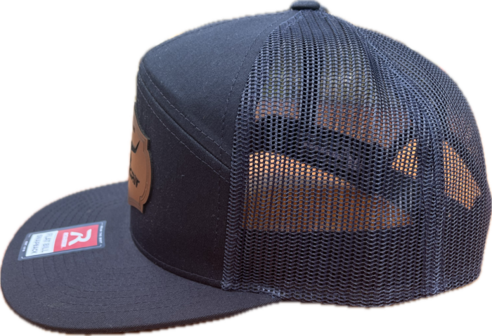FL Grit Navy Richardson 168 Leather Bull Patch Hat - view 4