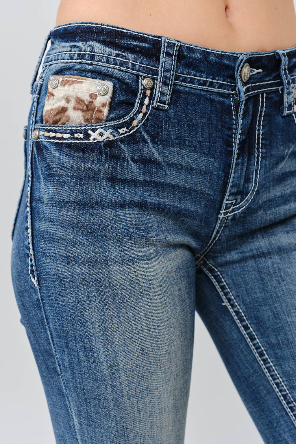 Grace in LA EB-S901 mid-rise bootcut fit, front view