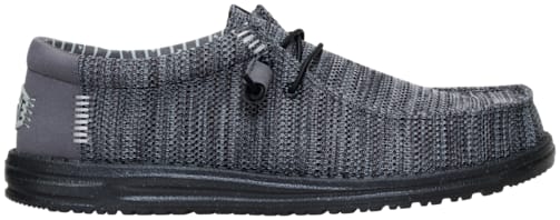 HEYDUDE Wally Stretch Sox - Granite Grey / Black (41898-1U4), supplier view 2