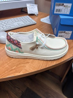 HEYDUDE Wendy Funk Beach Woven - Egret / Multi (45220-0NI)