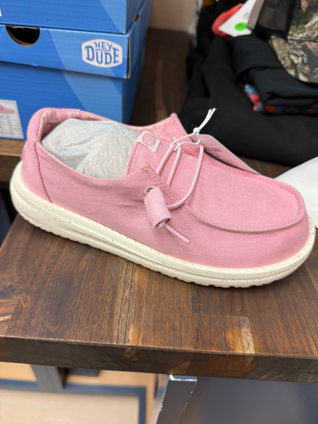 HEYDUDE Wendy Youth Stretch Canvas - Cameo Pink (41281-7BT)