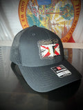 Black Poly Richardson Trucker FLGRIT FLAG