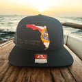 Black Richardson Flat Bill Lg Florida