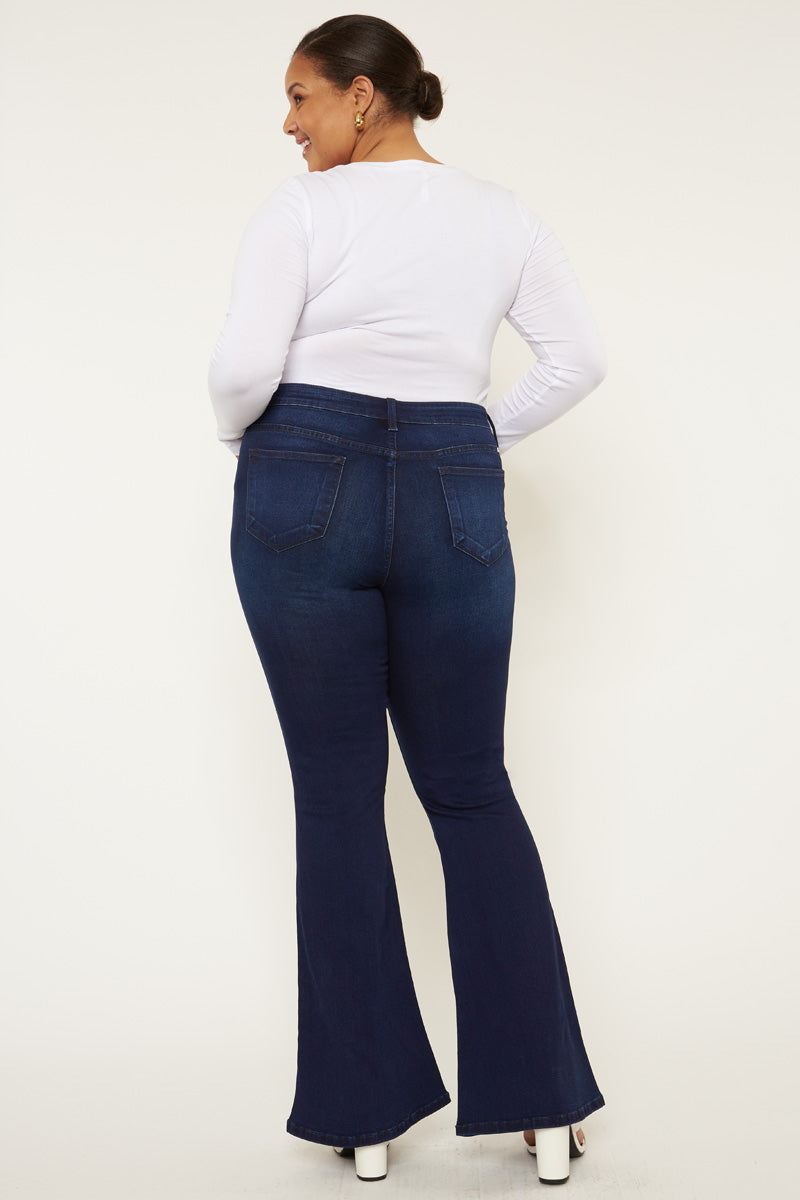 KanCan Darcy Mid Rise Flare (Petite Plus Size), supplier view 2