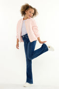 KanCan Girls Dina High-Rise Bootcut Jeans Dark Wash view 1