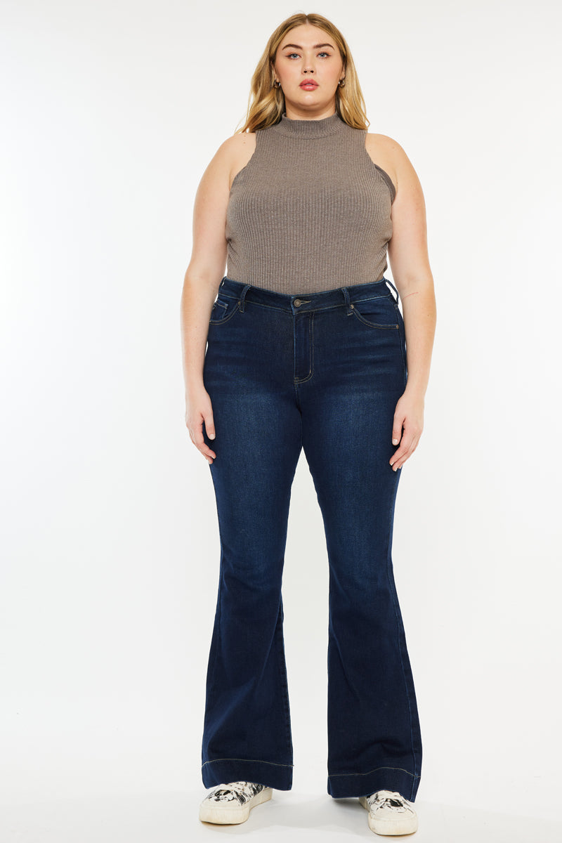 KanCan Nancy High Rise Flare (Plus Size), supplier view 3