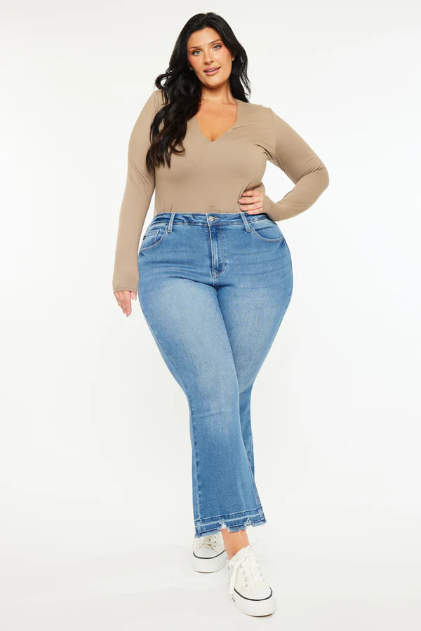 KanCan Vera Essentials High Rise Crop Bootcut (Plus Size)