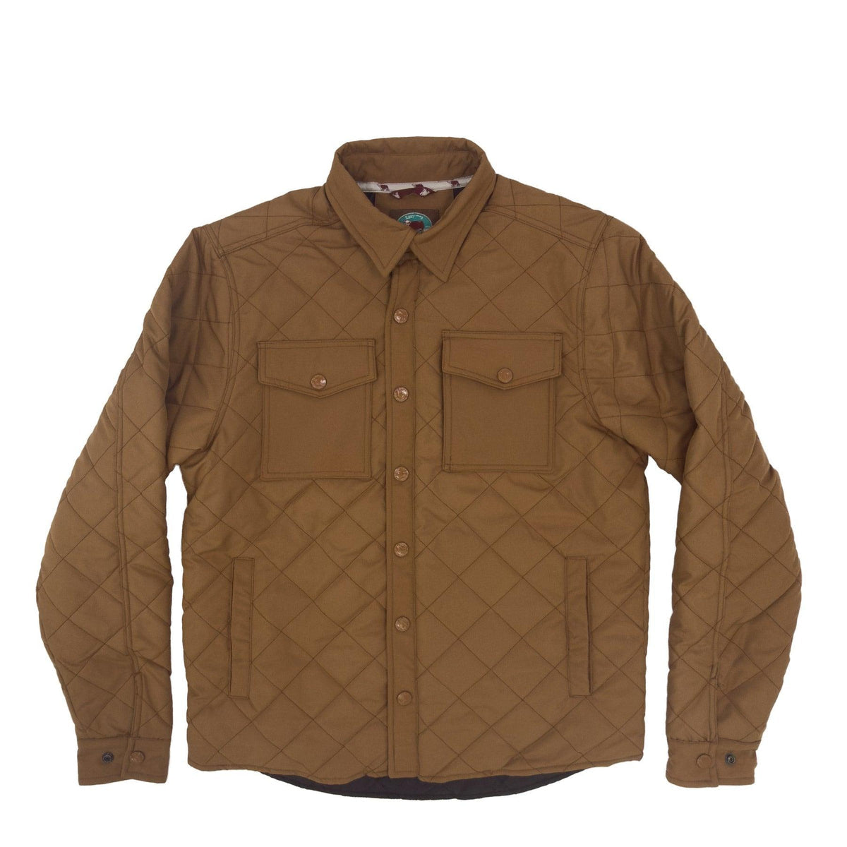 Lazy J Men’s Quilted Poly Jacket in coyote brown