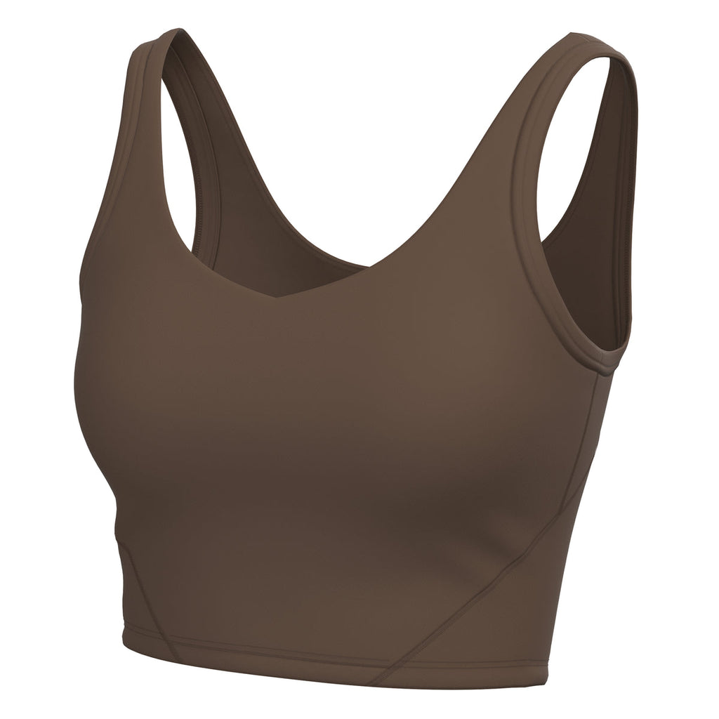 Local Girl women's active tank top in Espresso front view