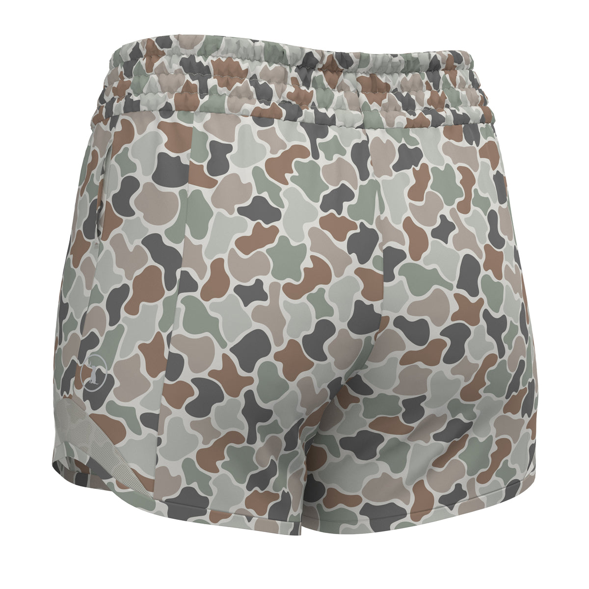 Local Girl Vista Shorts in Forest Camo Flora back view