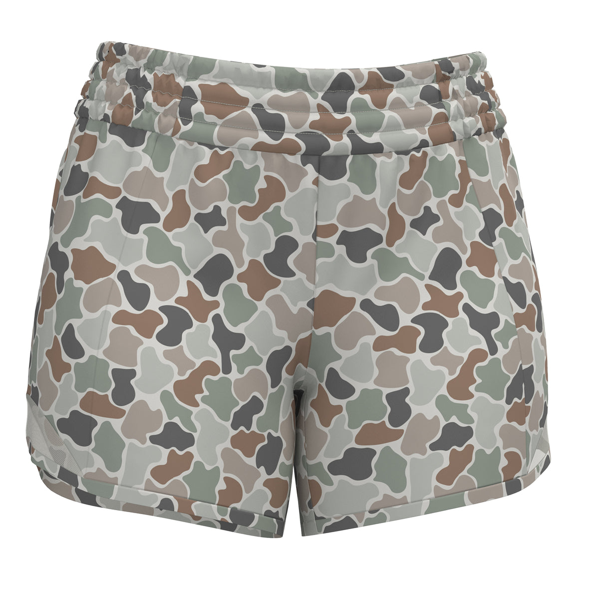 Local Girl Vista Shorts in Forest Camo Flora front view