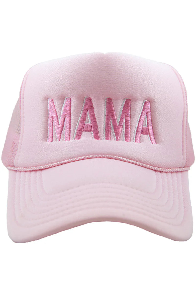 MAMA (Pink and White) Foam Hat