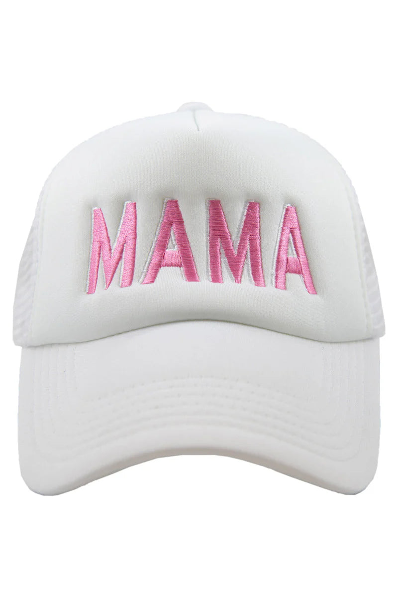 MAMA (Pink and White) Foam Hat – view 2