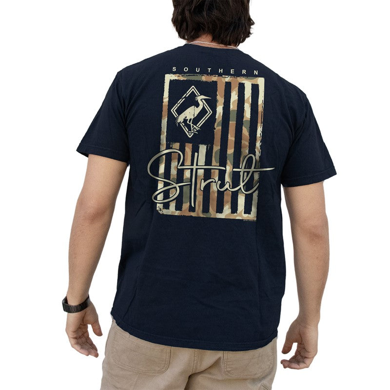 Camo Strut Flag Tee