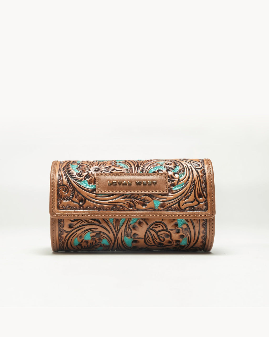 Myra Canyon Jewellery Case Hand-Tooled Leather - Whiskey & Water, supplier view 2